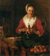 Gabriel Metsu, Woman Peeling an Apple